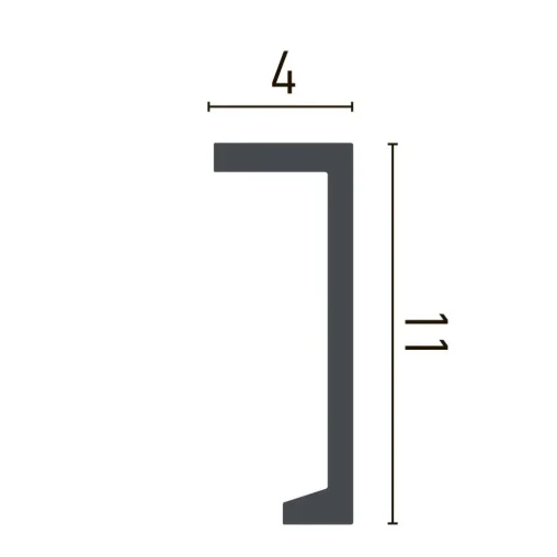 Cornisa decorativa din poliuretan Flexibil P890F - 11x4x200 cm - imagine 2