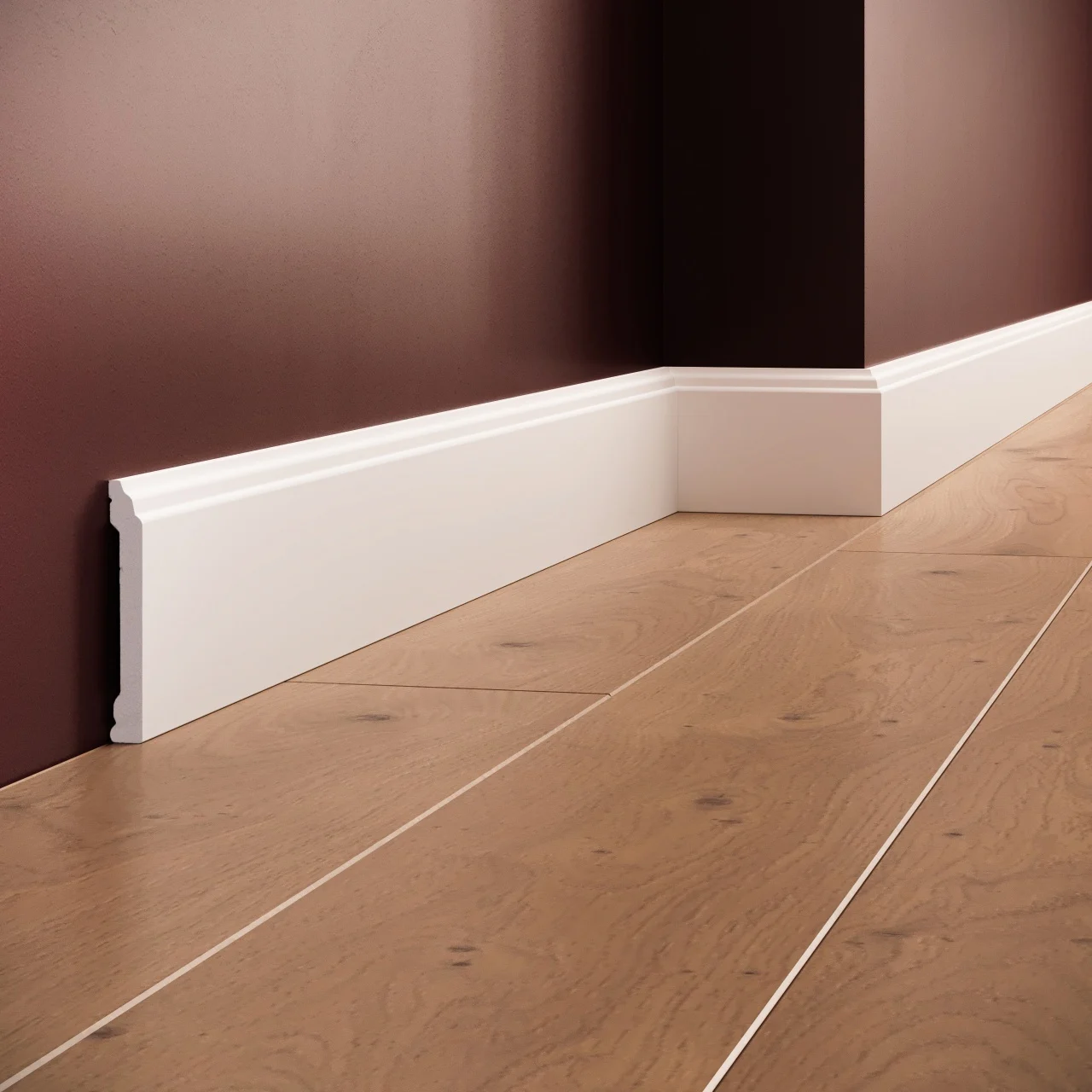 Plinta decorativa din polimer rigid S35-8x1.1x200 cm
