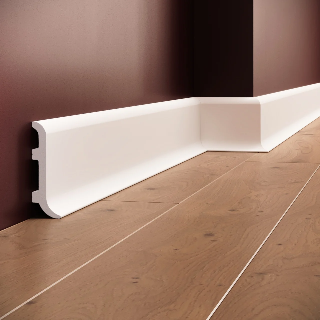 Plinta decorativa din polimer rigid S36-10x3.2x200 cm