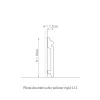 Plinta decorativa din polimer rigid L12 - 10x1.5x200 cm